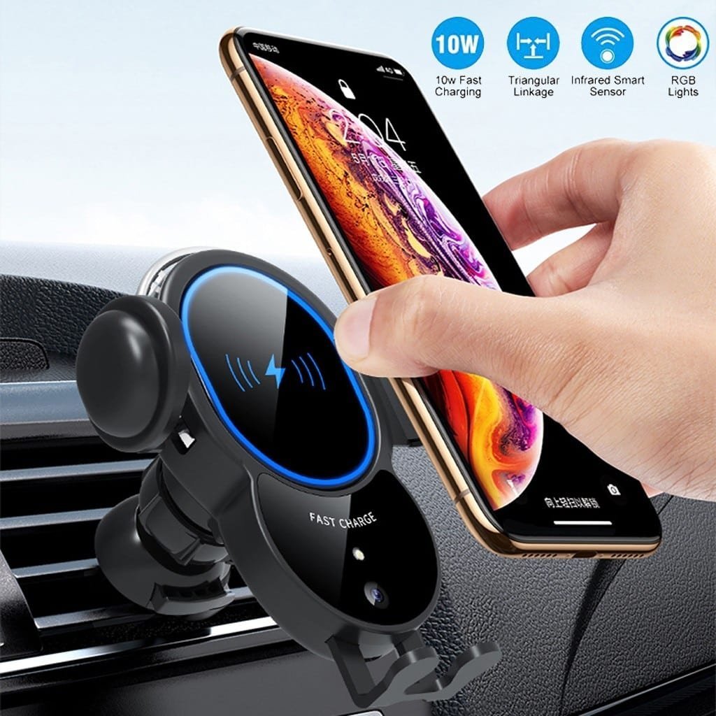 10W Wireless Automatic Clamping Mount Fast Charger For Your Car - SnagItCo.