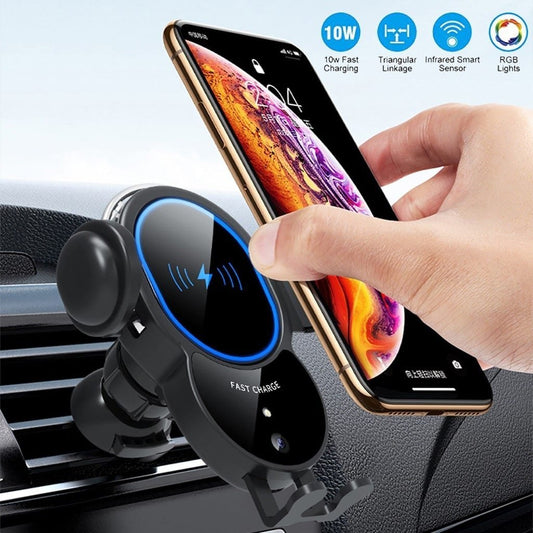 10W Wireless Automatic Clamping Mount Fast Charger For Your Car - SnagItCo.