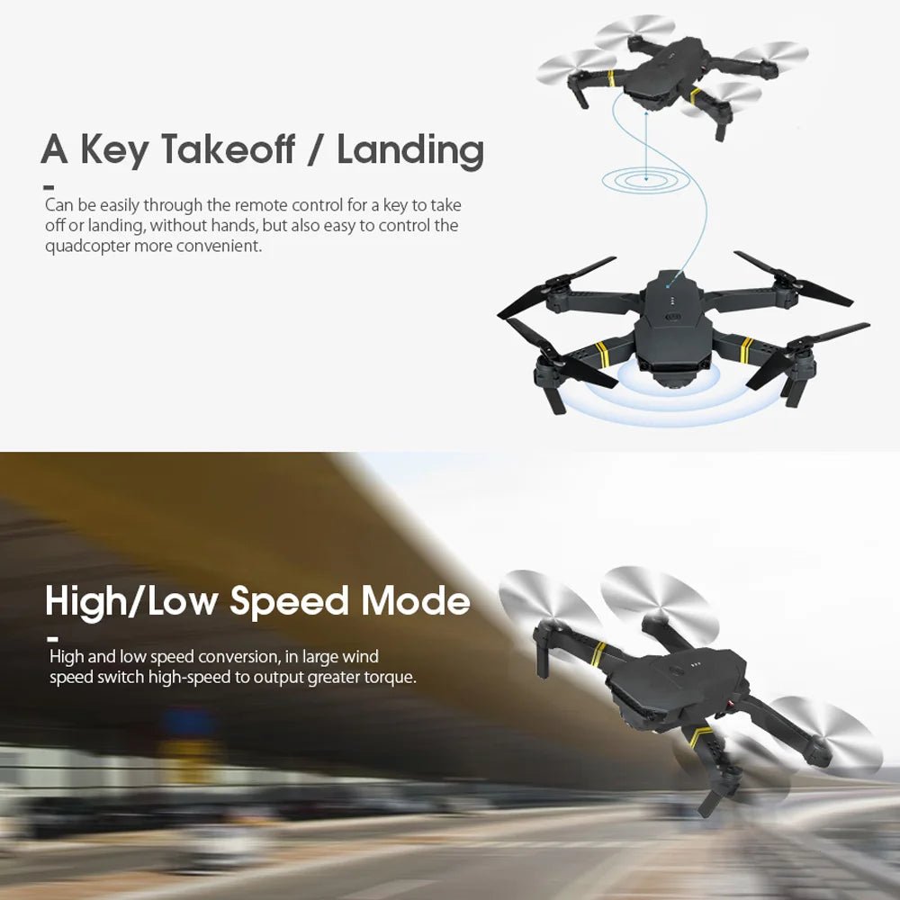 4K HD Dual Camera RC FPV WiFi Portable Wide Angle Foldable Quadcopter Drone - SnagItCo.