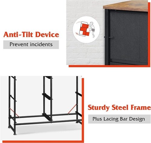 6 Drawer Dresser Rustic Brown For Bedroom Storage Solutions - SnagItCo.