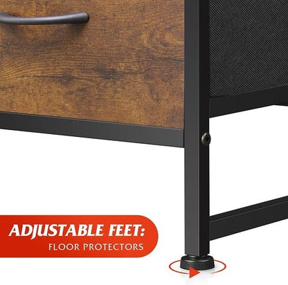 6 Drawer Dresser Rustic Brown For Bedroom Storage Solutions - SnagItCo.