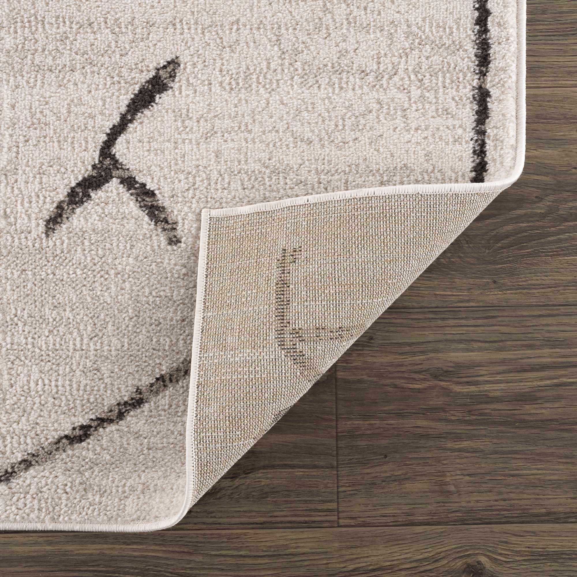 Azzan Cream & Charcoal Area Rug - SnagItCo.