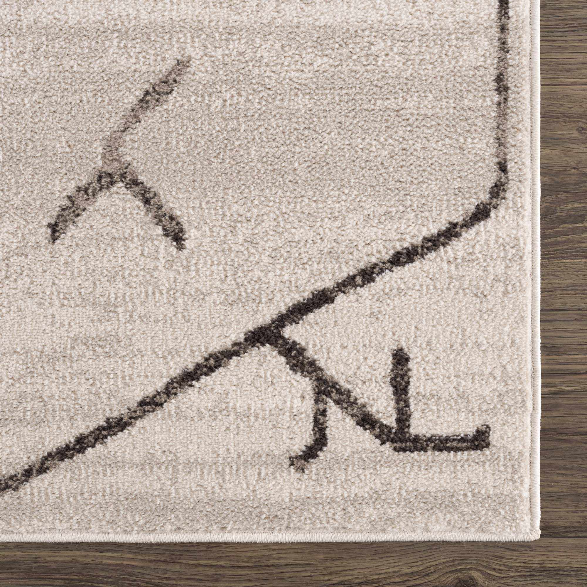 Azzan Cream & Charcoal Area Rug - SnagItCo.