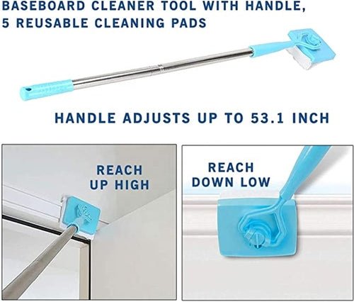 Baseboard Buddy Retractable Household Universal Cleaning Brush Mop - SnagItCo.