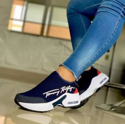 Casual Breathable Wedges Ladies Walking Sneakers Flat Women Shoes - SnagItCo.