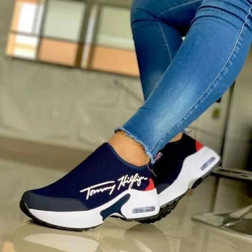 Casual Breathable Wedges Ladies Walking Sneakers Flat Women Shoes - SnagItCo.