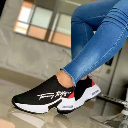 Casual Breathable Wedges Ladies Walking Sneakers Flat Women Shoes - SnagItCo.