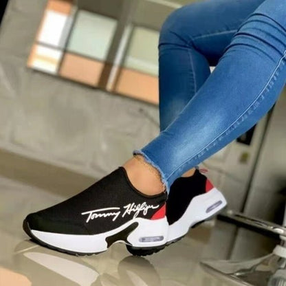 Casual Breathable Wedges Ladies Walking Sneakers Flat Women Shoes - SnagItCo.