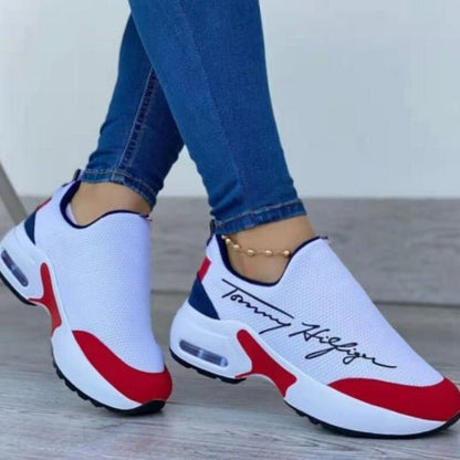 Casual Breathable Wedges Ladies Walking Sneakers Flat Women Shoes - SnagItCo.