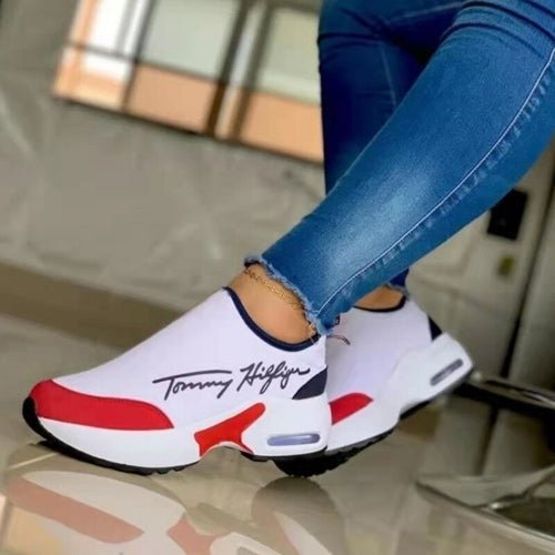 Casual Breathable Wedges Ladies Walking Sneakers Flat Women Shoes - SnagItCo.