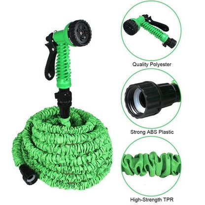 Expanding Expandable Flexible Garden Water Hose w Spray Nozzle 25, 50, - SnagItCo.