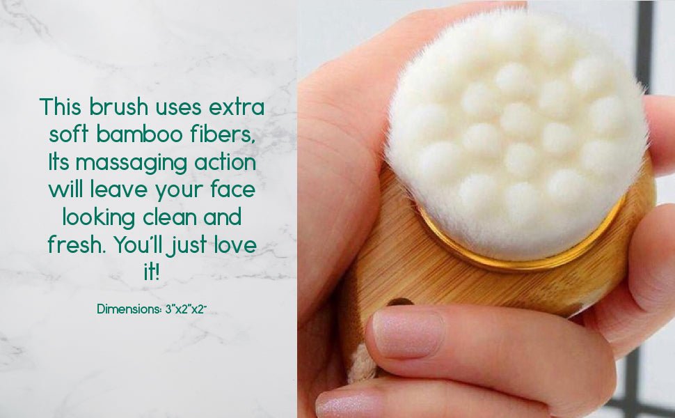Facial Brush with Bamboo Handle - SnagItCo.