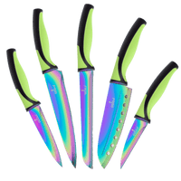 Kitchen Knife Set - Green Handle - SnagItCo.