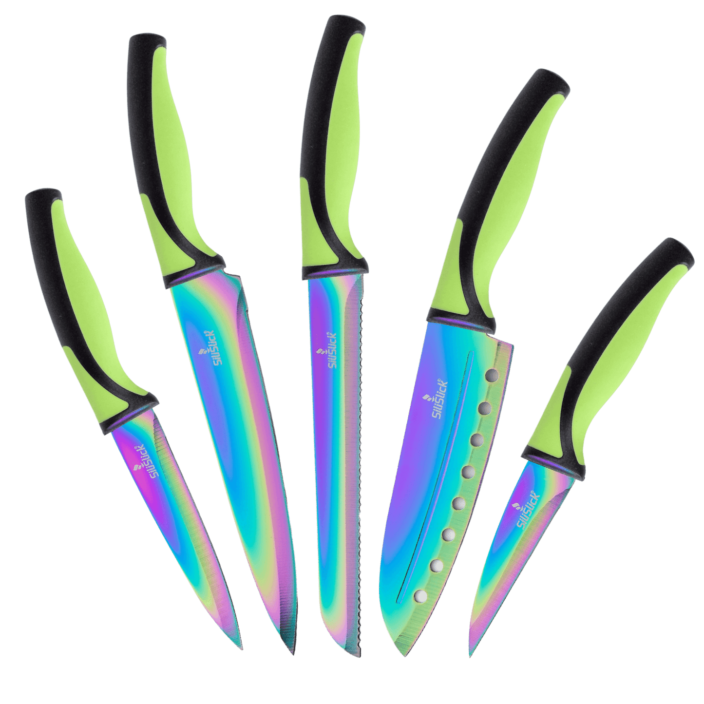 Kitchen Knife Set - Green Handle - SnagItCo.