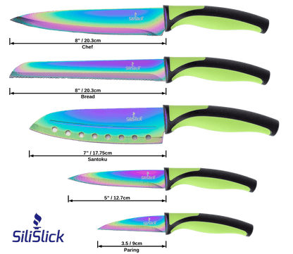 Kitchen Knife Set - Green Handle - SnagItCo.