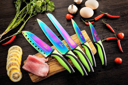 Kitchen Knife Set - Green Handle - SnagItCo.