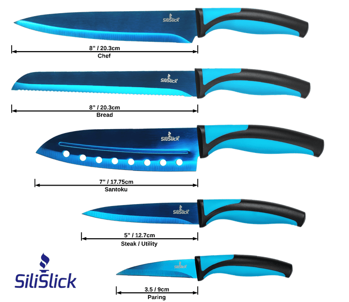 Kitchen Knife Set - Titanium Coated Blades - SnagItCo.