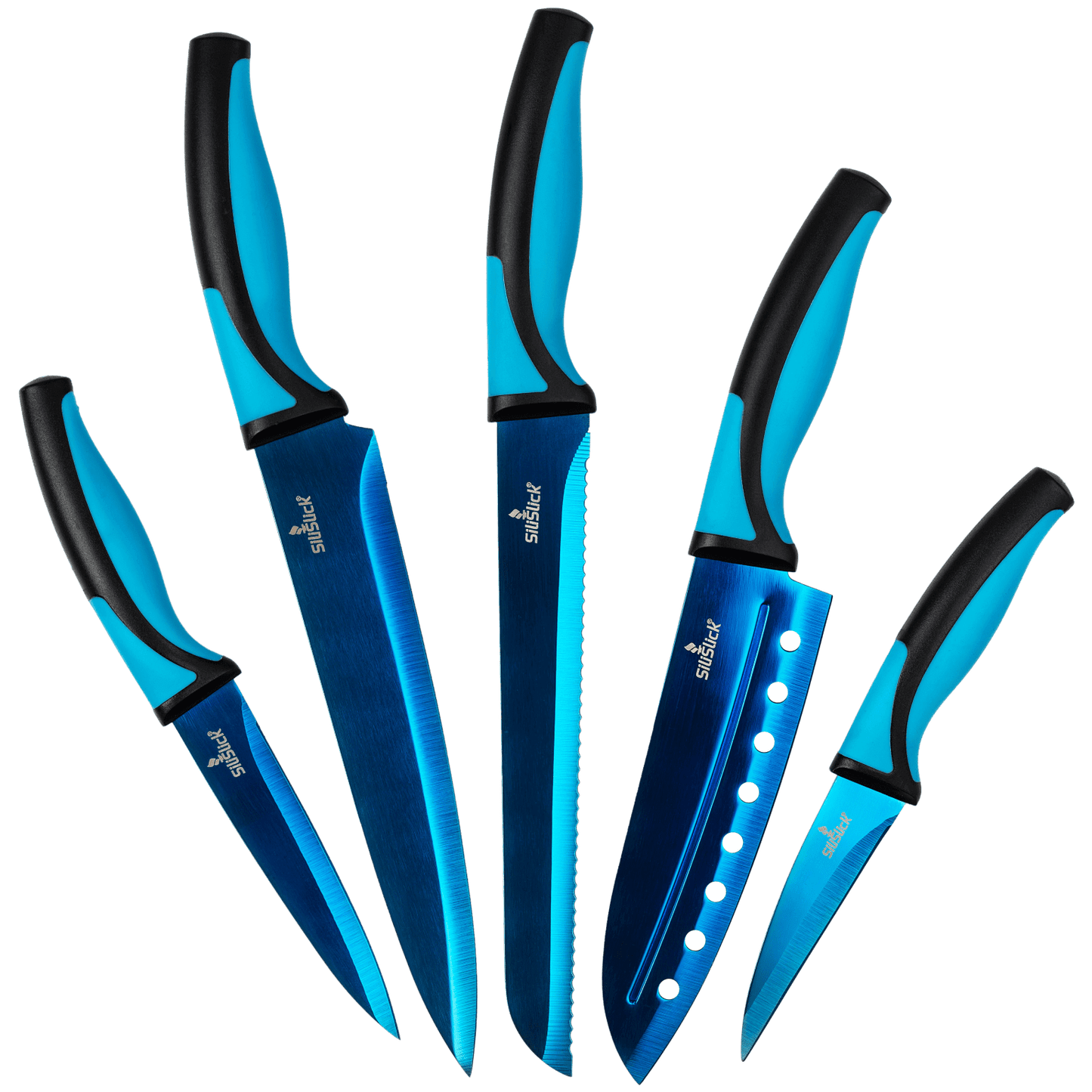 Kitchen Knife Set - Titanium Coated Blades - SnagItCo.