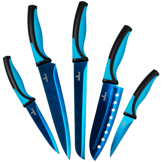 Kitchen Knife Set - Titanium Coated Blades - SnagItCo.