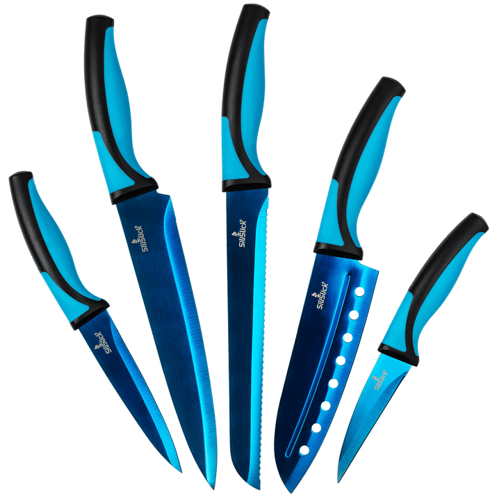 Kitchen Knife Set - Titanium Coated Blades - SnagItCo.