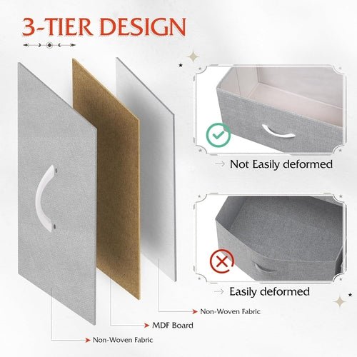 Light Grey Fabric Dresser 5 Drawer Organizer Storage Solution - SnagItCo.