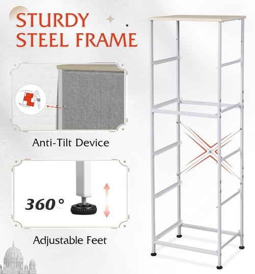 Light Grey Fabric Dresser 5 Drawer Organizer Storage Solution - SnagItCo.