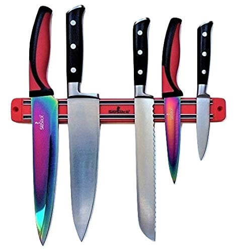 Magnetic Knife Tool Rack - 2 Red - SnagItCo.