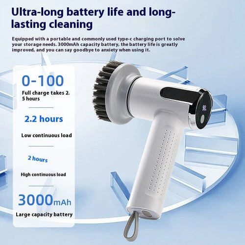Multifunctional Smart Display Electric Cleaning Brush Wireless Kitchen - SnagItCo.