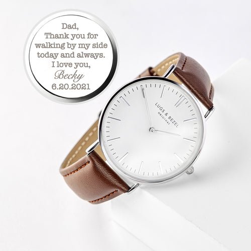 Personalized Mens Watch, Engraved Watch Gift for Boyfriend Husband - SnagItCo.