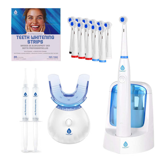 Pursonic Advanced Smile Care Bundle – LED Whitening Kit, Whitening Strips, & Electric Toothbrush - SnagItCo.