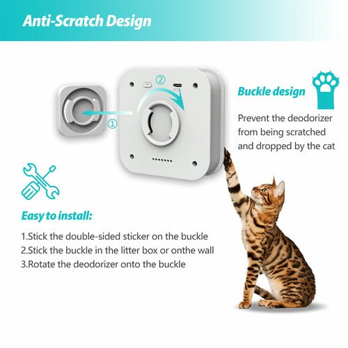 Smart Cat Odor Purifier for Cat Litter Box Deodorizer Dog Air Cleaner - SnagItCo.