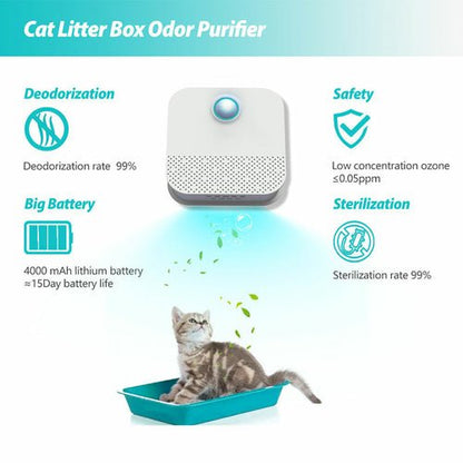 Smart Cat Odor Purifier for Cat Litter Box Deodorizer Dog Air Cleaner - SnagItCo.