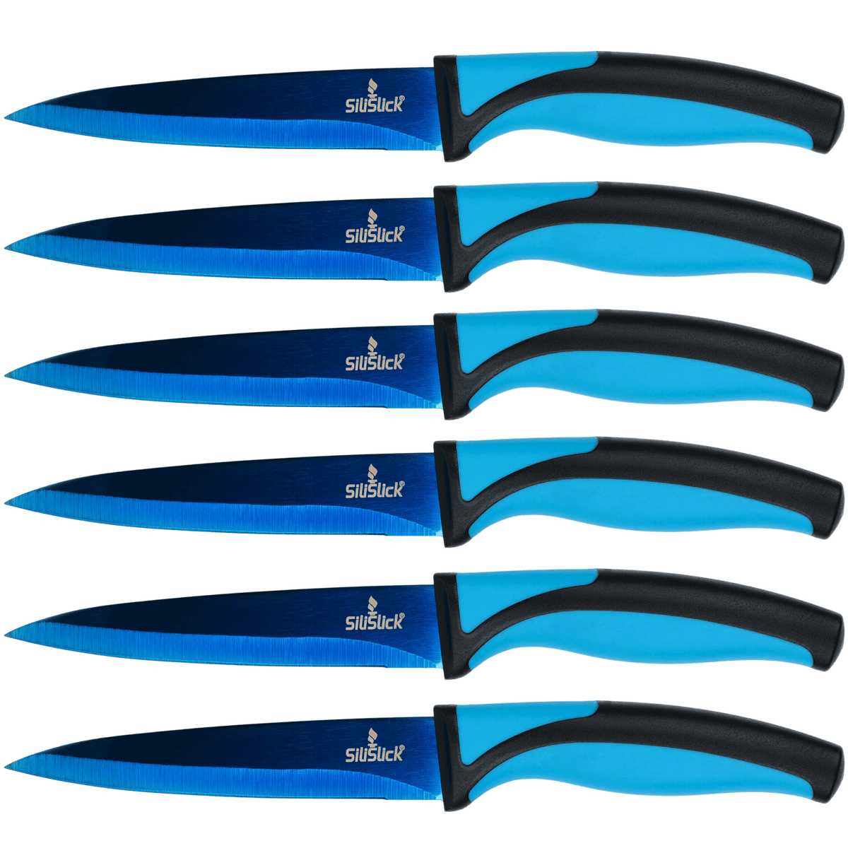 Titanium Coated 6 Steak Knives - SnagItCo.
