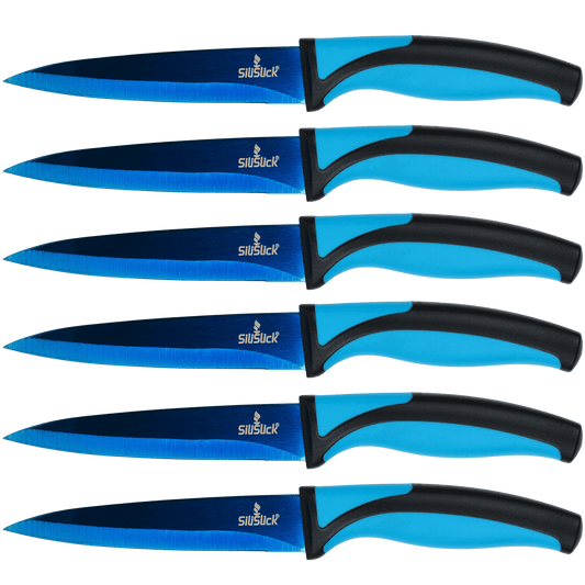 Titanium Coated 6 Steak Knives - SnagItCo.