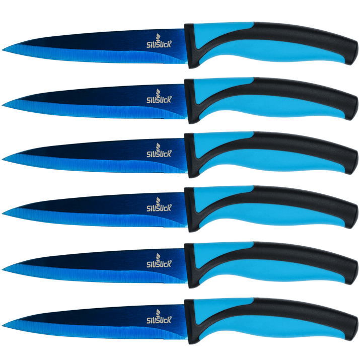 Titanium Coated 6 Steak Knives - SnagItCo.